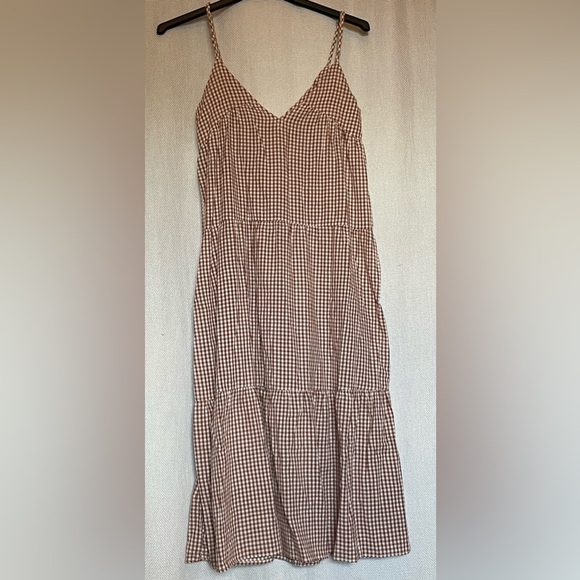 NWT Rhythm Lola Tiered Checkered Dress - Picture 2 of 7